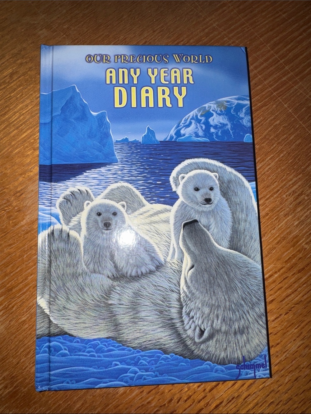 Our Precious World Any Year Diary - Blue Polar Bear Cover